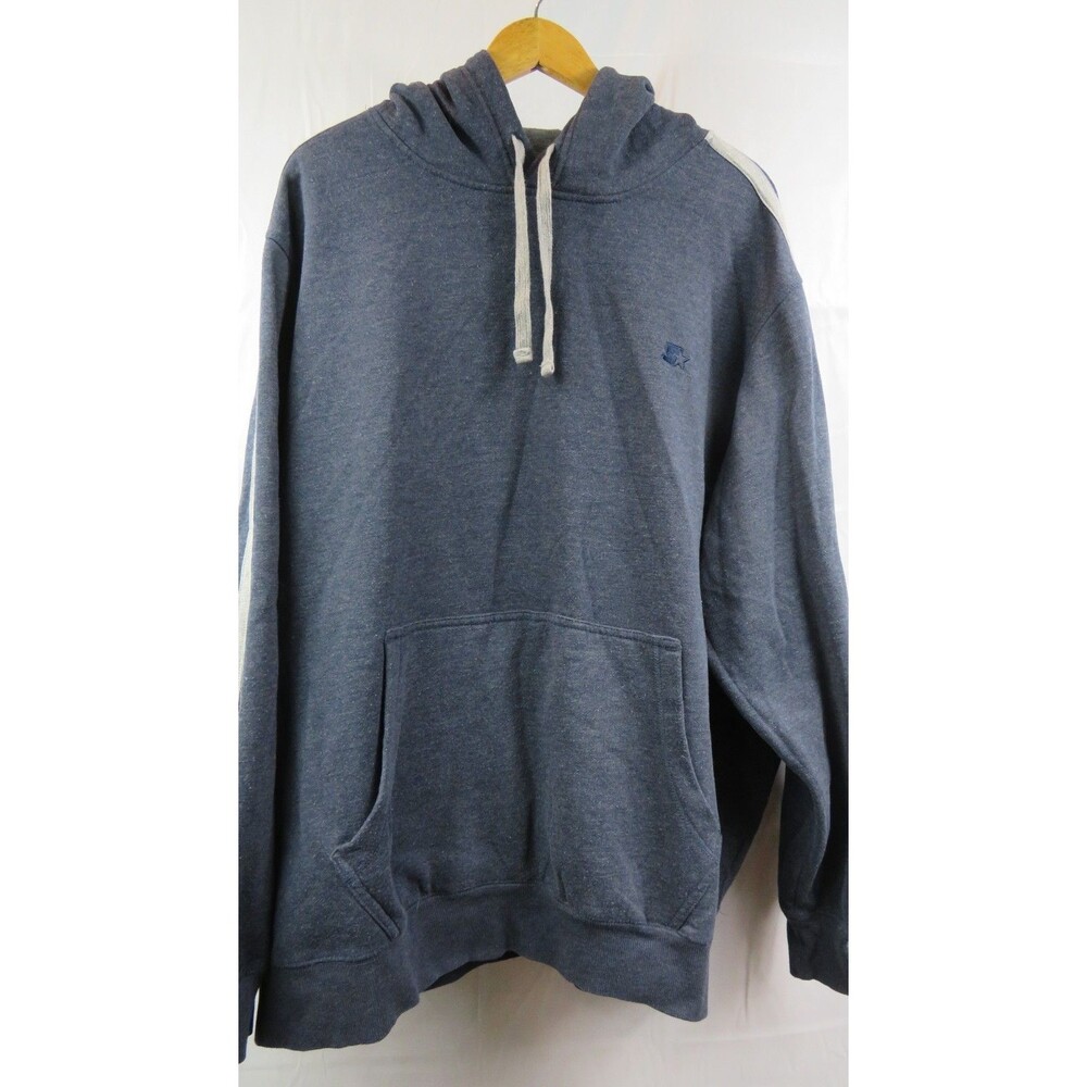 Starter Mens Size Size 2XL Blue/Gray Pullover Hoodie